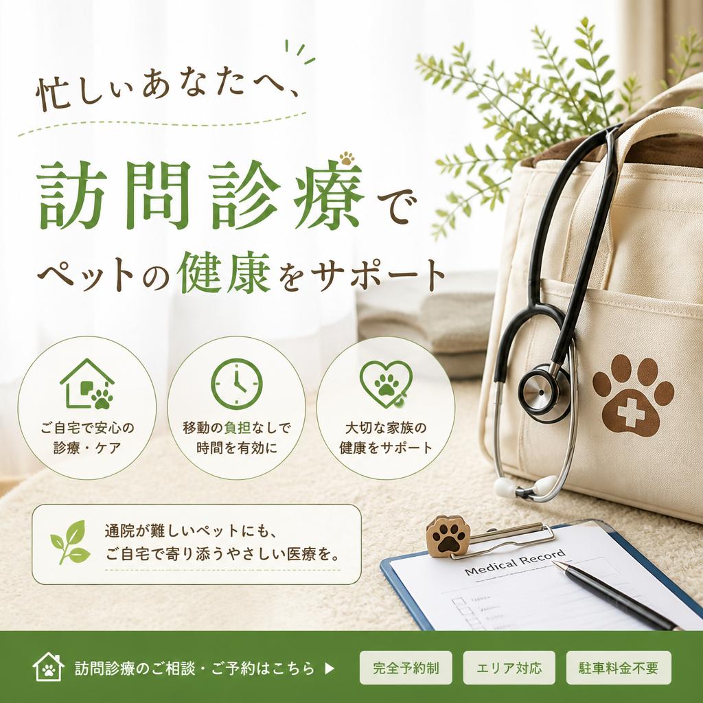 忙しいあなたへ、訪問診療でペットの健康をサポート