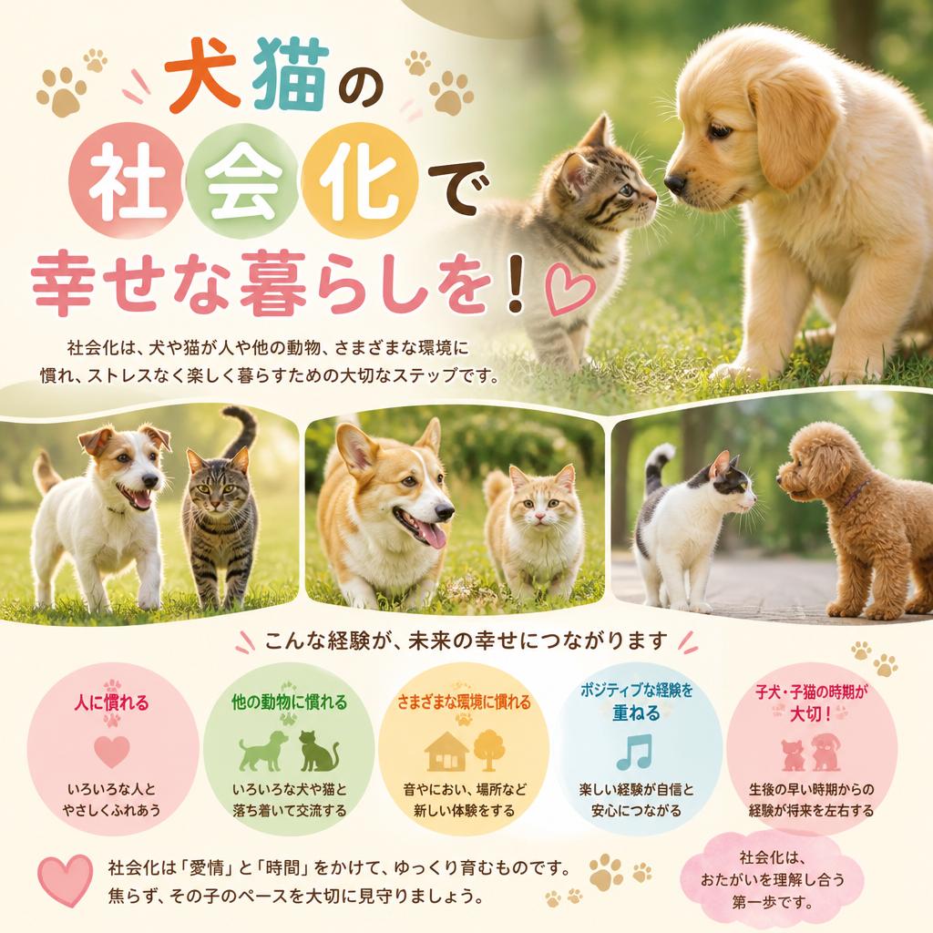 犬猫の社会化で幸せな暮らしを！